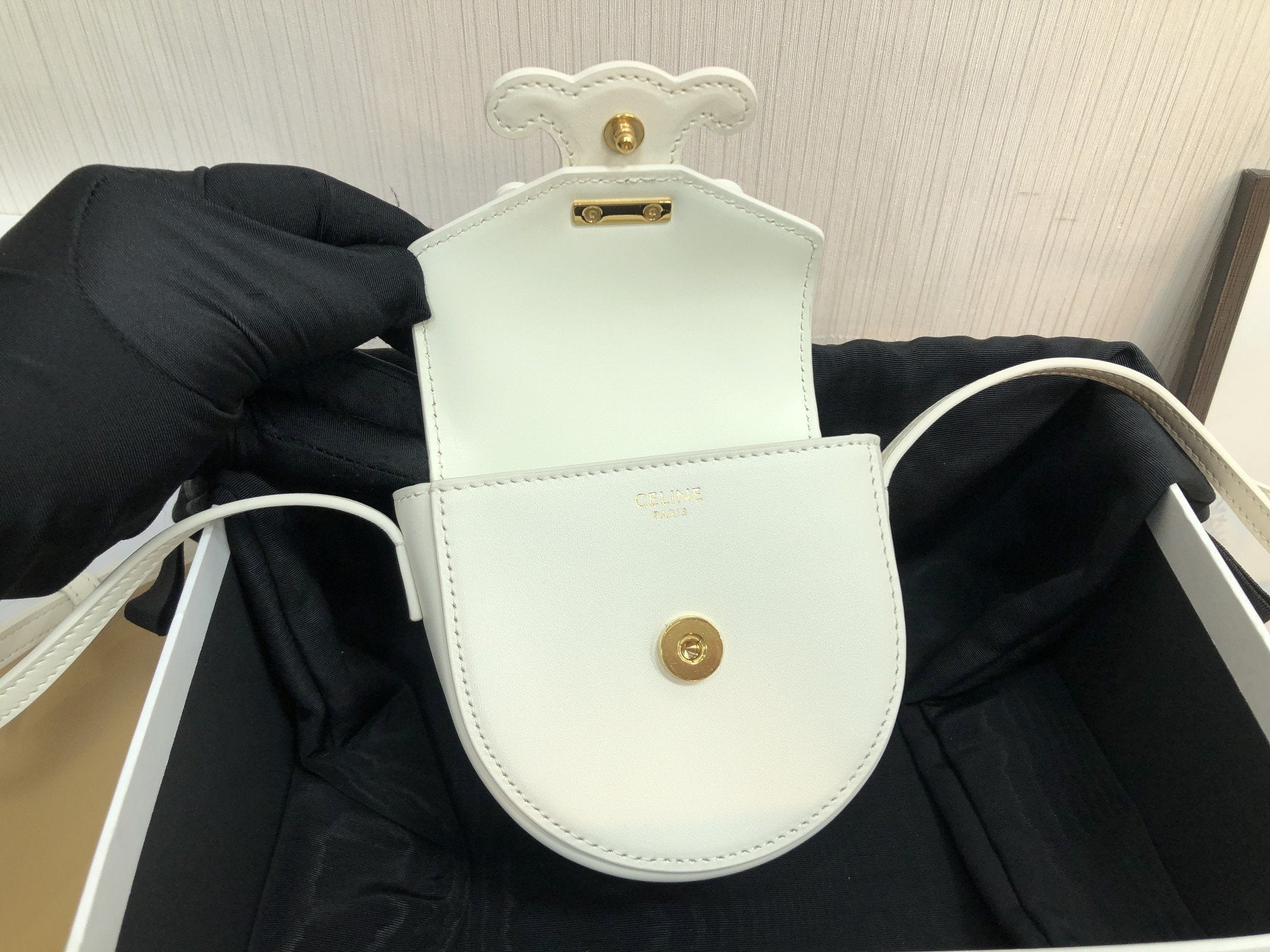 GLAMI Mini BesaGLAMI Cuir Triomphe White For Women 4in/11cm 10J303DPQ.01BC