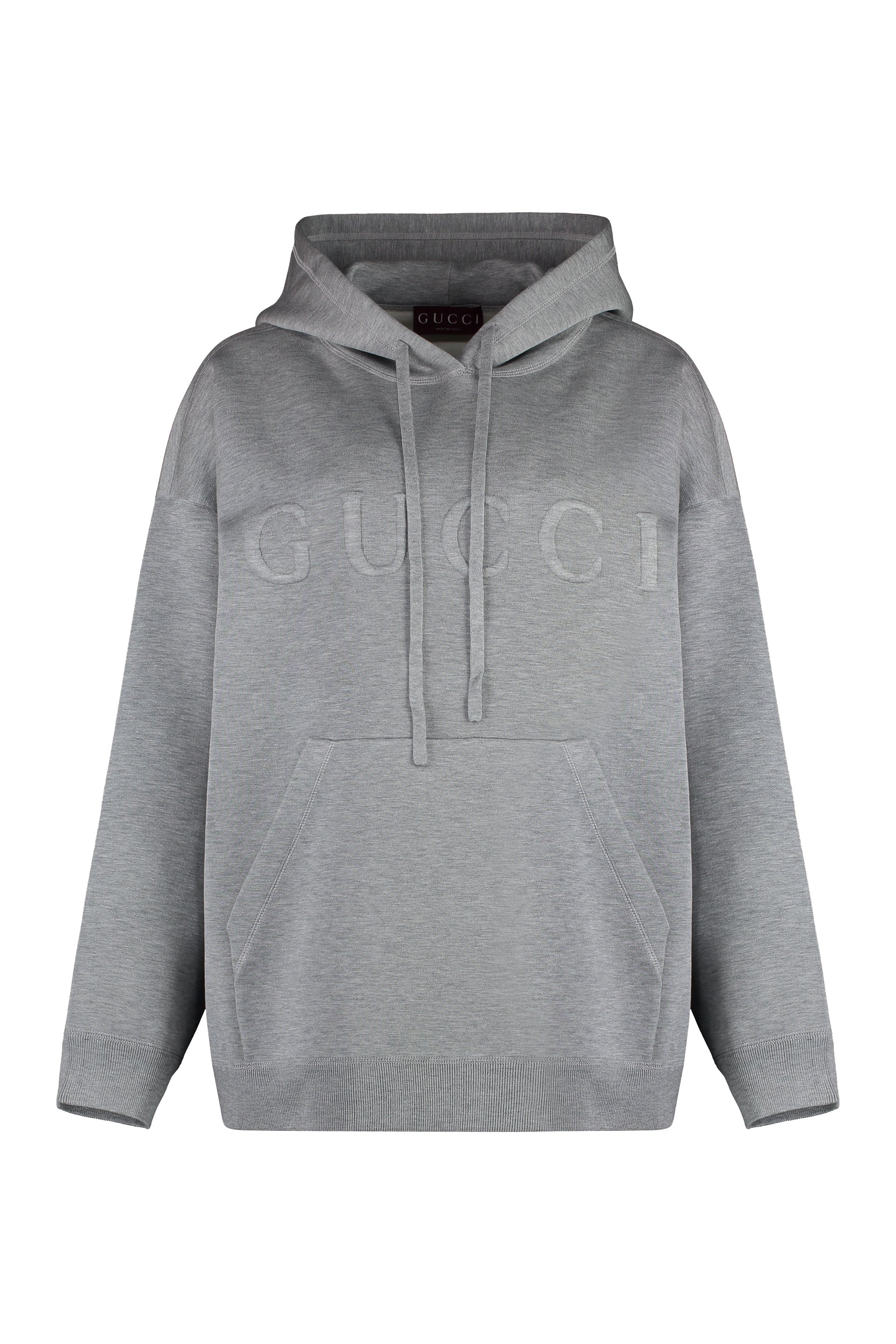GUCCI Knit Hoodie with Embossed Logo for Women - SS24
