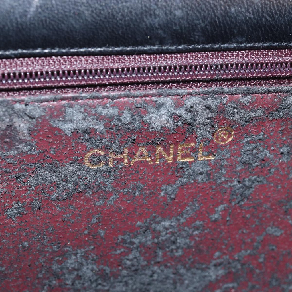 CHANEL Matelasse Chain Shoulder Bag Lamb Skin Black CC 78416