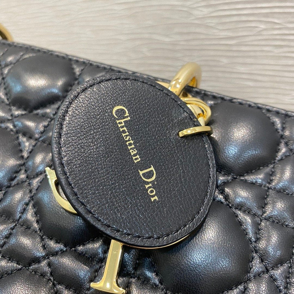 GLAMI Lady D-Joy Bag Black Cannage, Black Handbags, 26cm CD M0540ONGE_M900