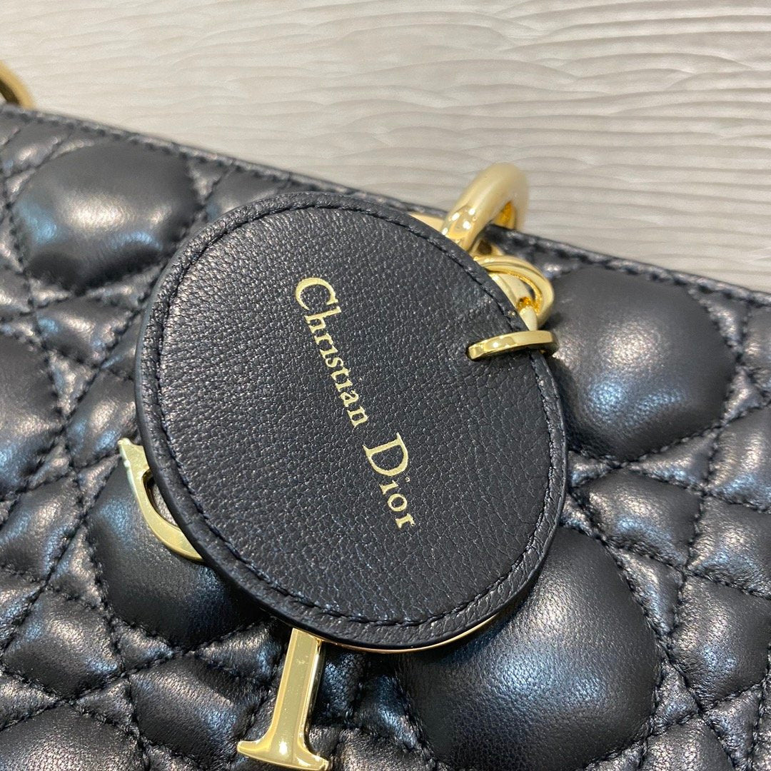 GLAMI Lady D-Joy Bag Black Cannage, Black Handbags, 26cm CD M0540ONGE_M900