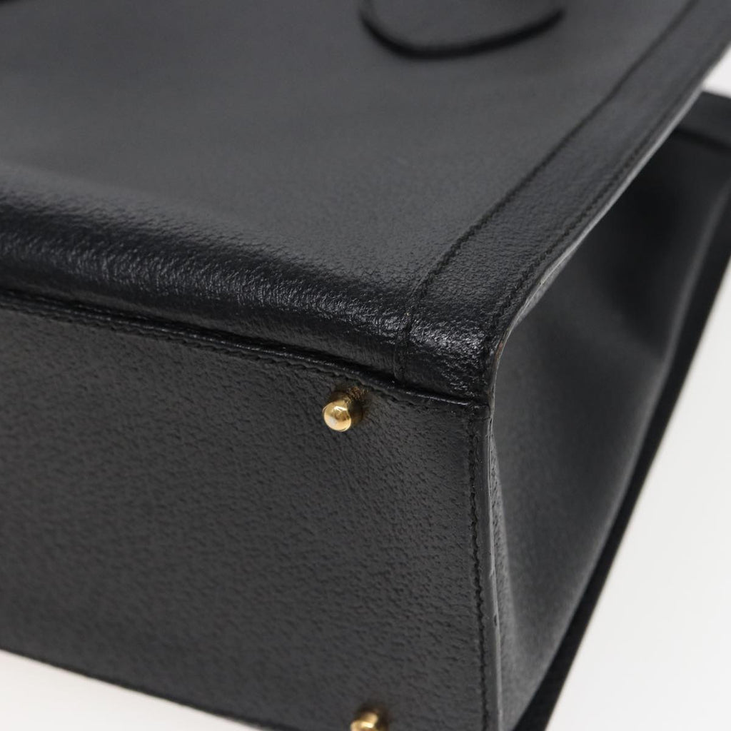GUCCI Bamboo Hand Bag Leather Black 78439