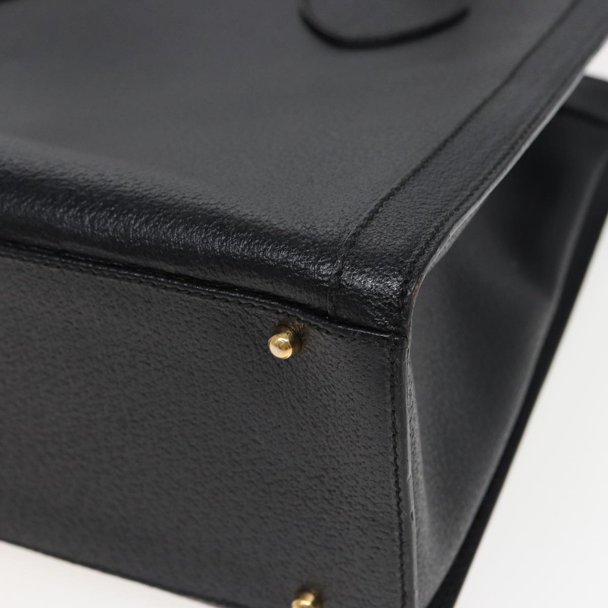 GUCCI Bamboo Hand Bag Leather Black 78439