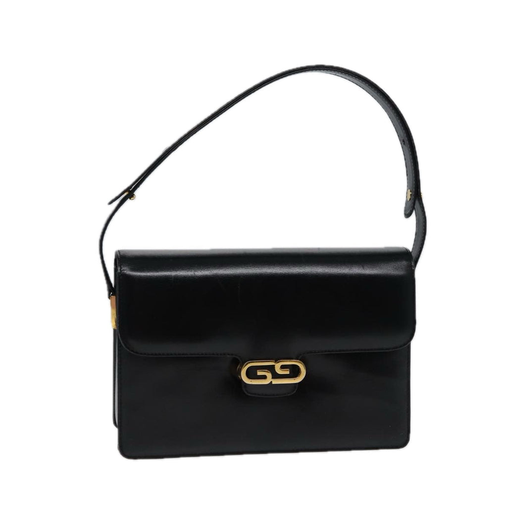 GUCCI Shoulder Bag Leather Black 78441