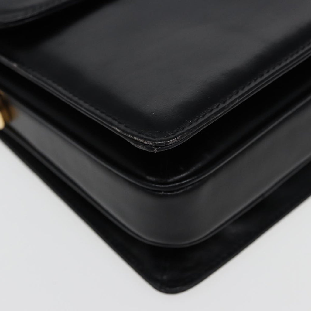 GUCCI Shoulder Bag Leather Black 78441