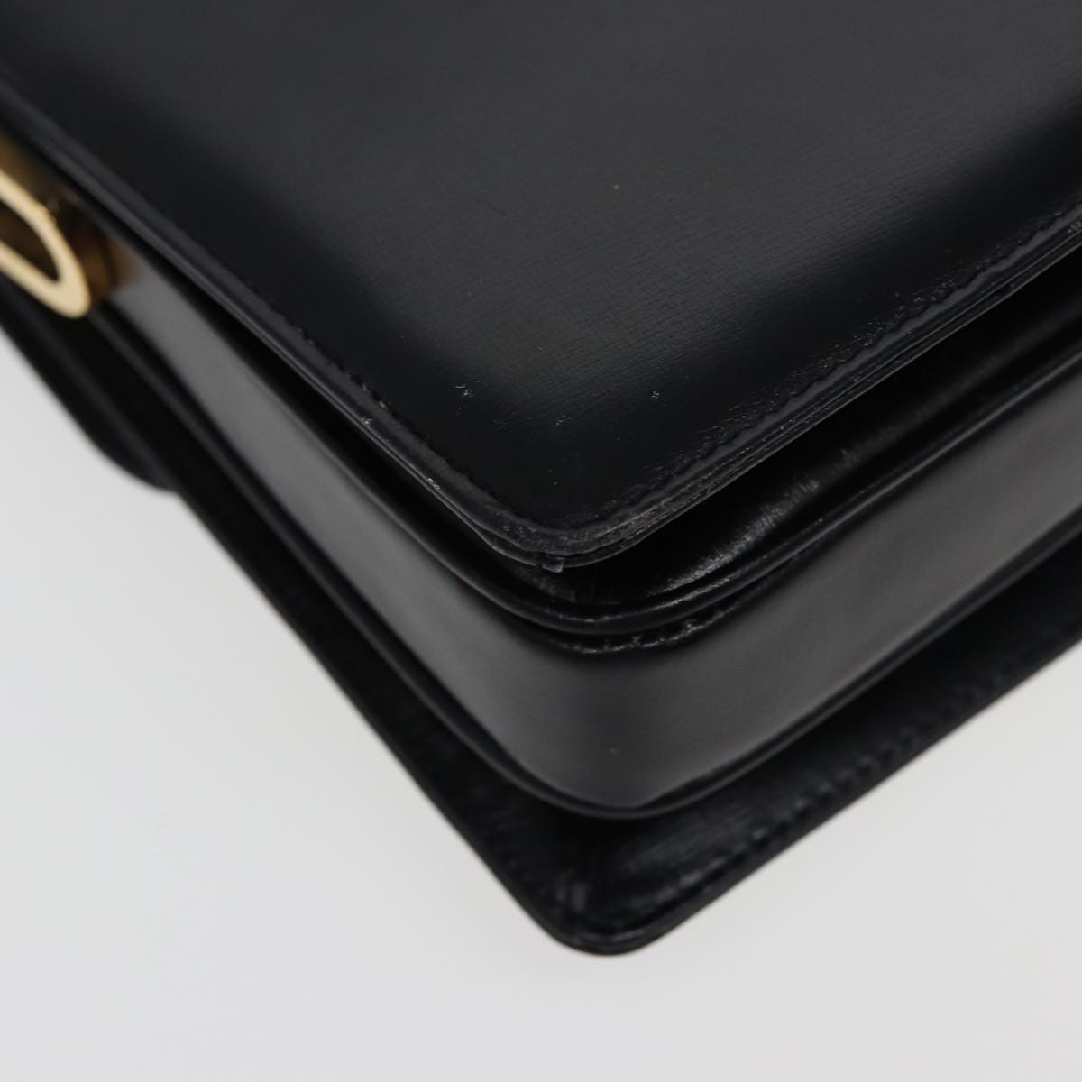 GUCCI Shoulder Bag Leather Black 78441