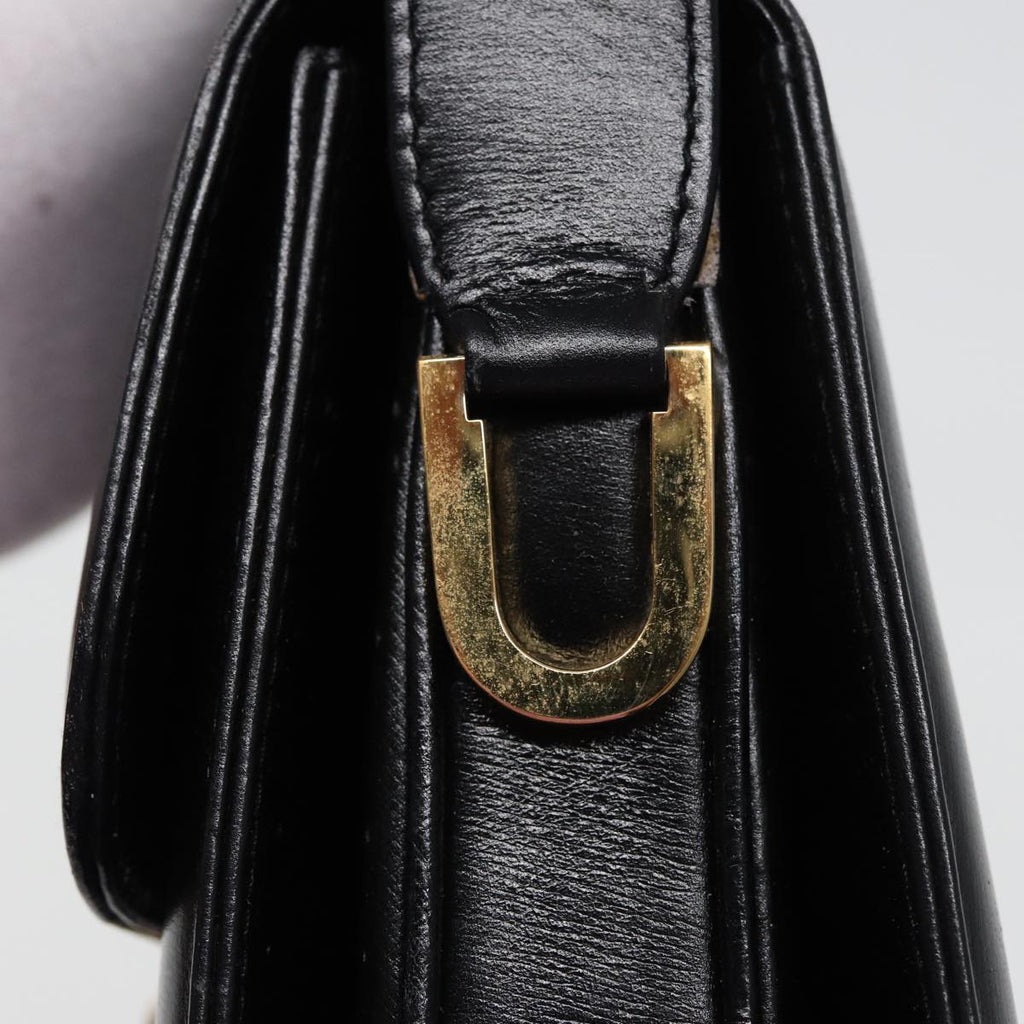 GUCCI Shoulder Bag Leather Black 78441