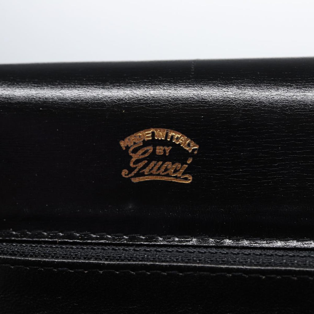 GUCCI Shoulder Bag Leather Black 78441