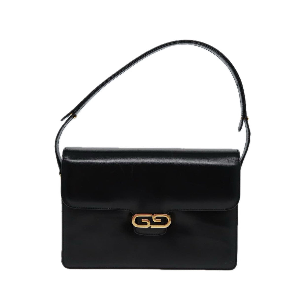 GUCCI Shoulder Bag Leather Black 78441