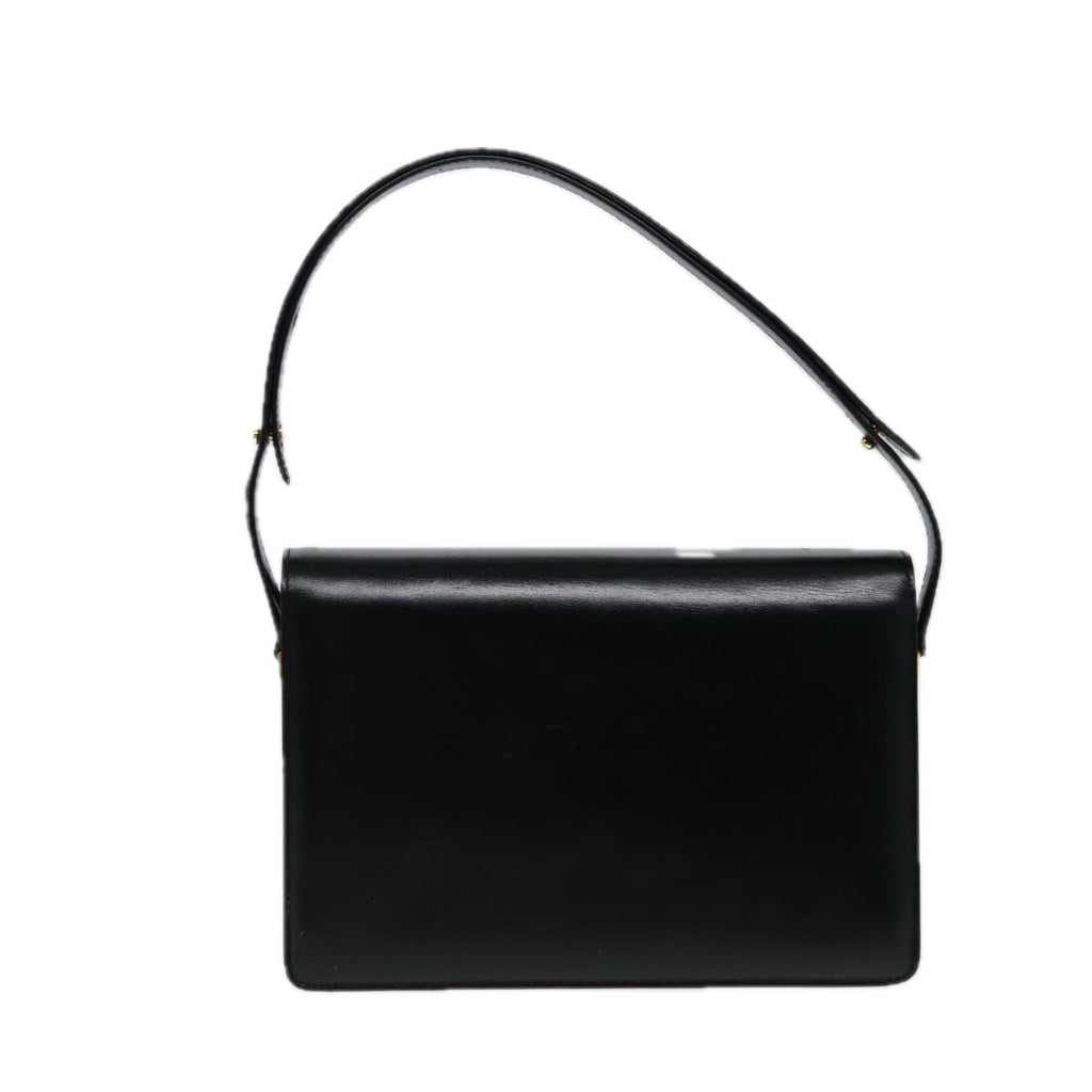 GUCCI Shoulder Bag Leather Black 78441