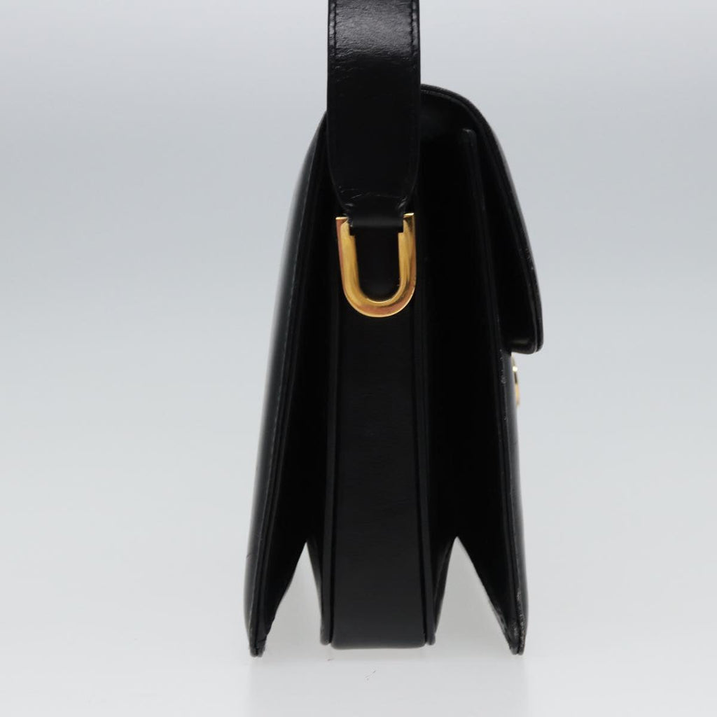 GUCCI Shoulder Bag Leather Black 78441