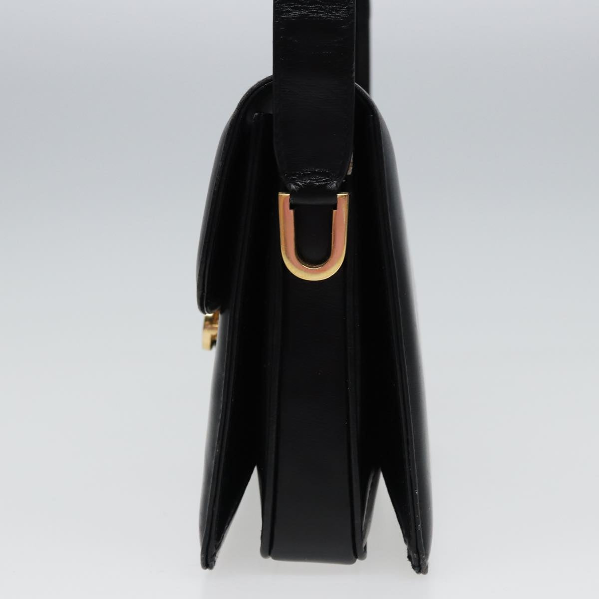 GUCCI Shoulder Bag Leather Black 78441