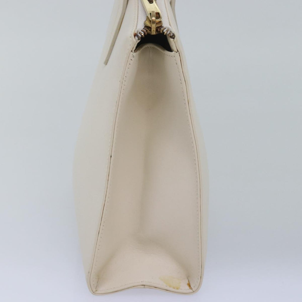 GUCCI Hand Bag Leather White 78475
