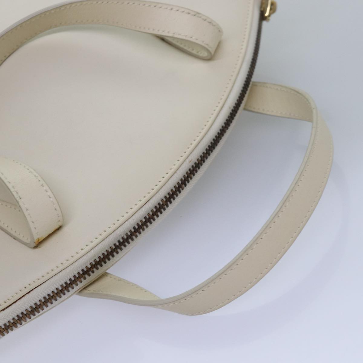 GUCCI Hand Bag Leather White 78475