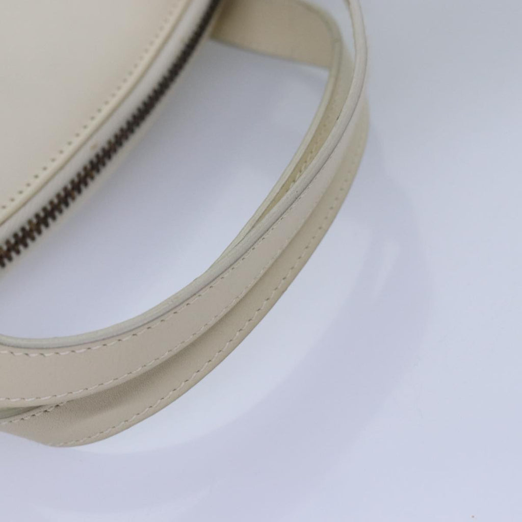 GUCCI Hand Bag Leather White 78475