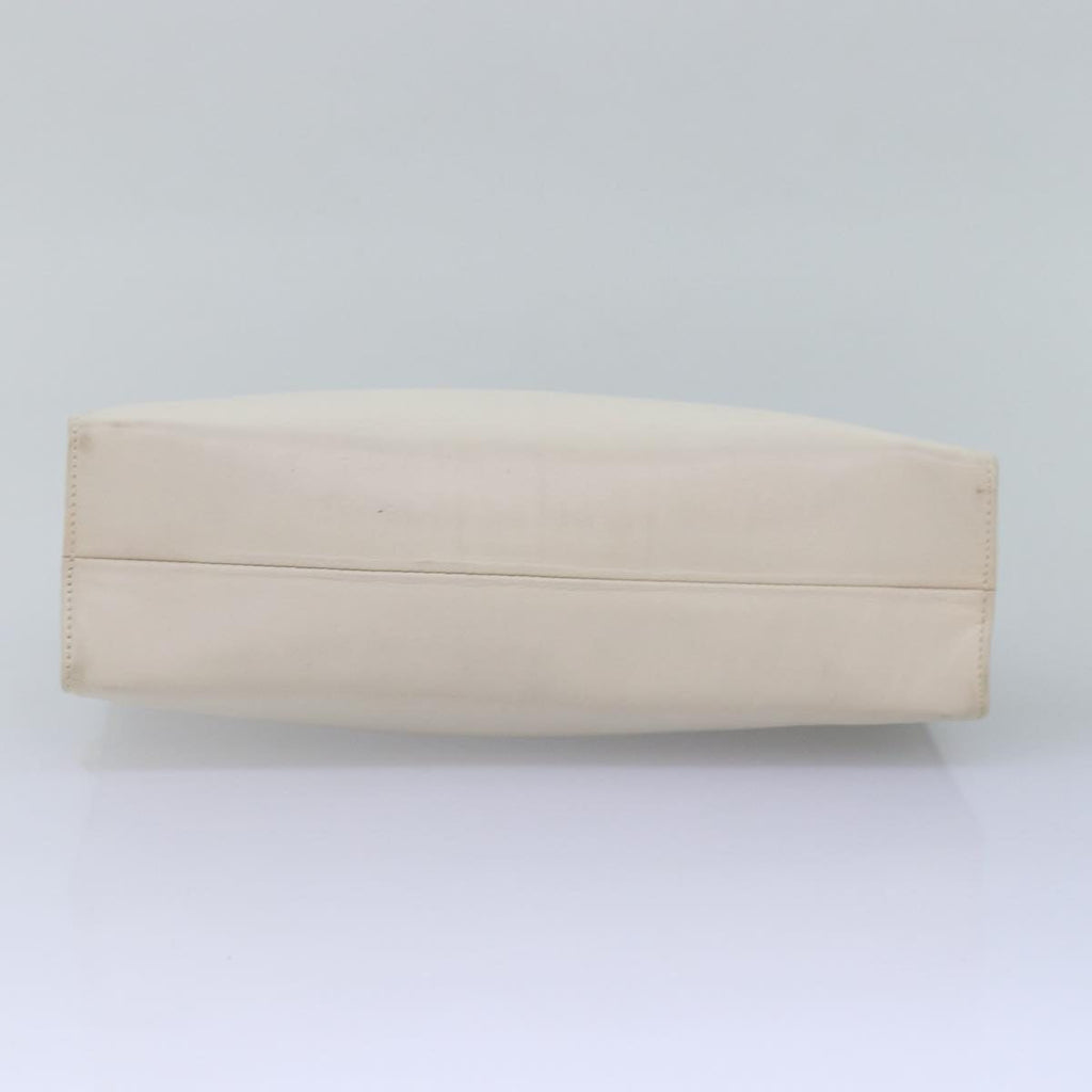 GUCCI Hand Bag Leather White 78475