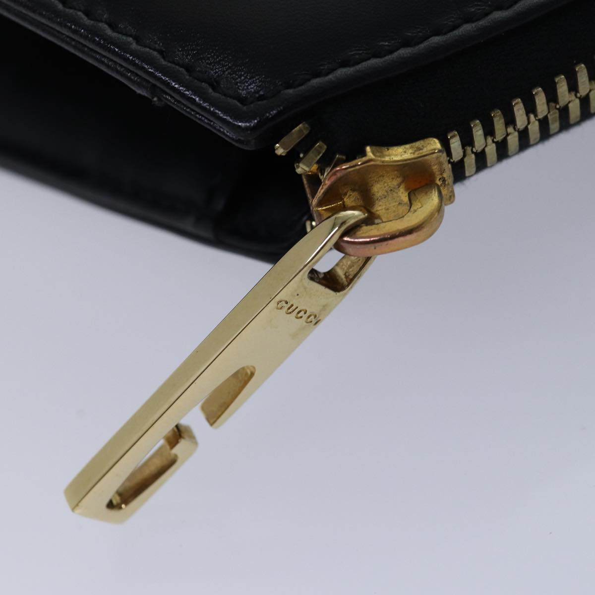 GUCCI Hand Bag Leather Black 78479
