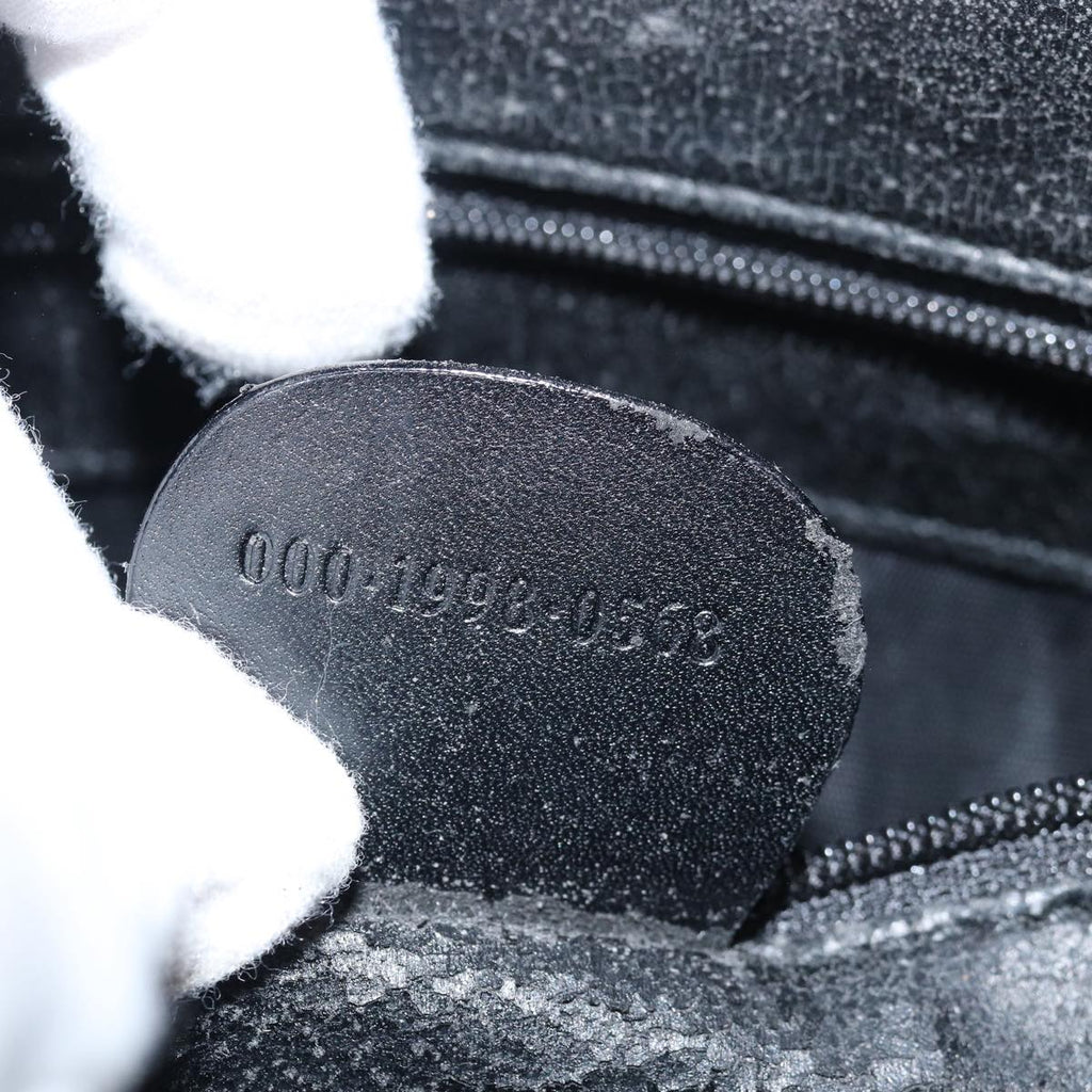 GUCCI Hand Bag Leather Black 78479