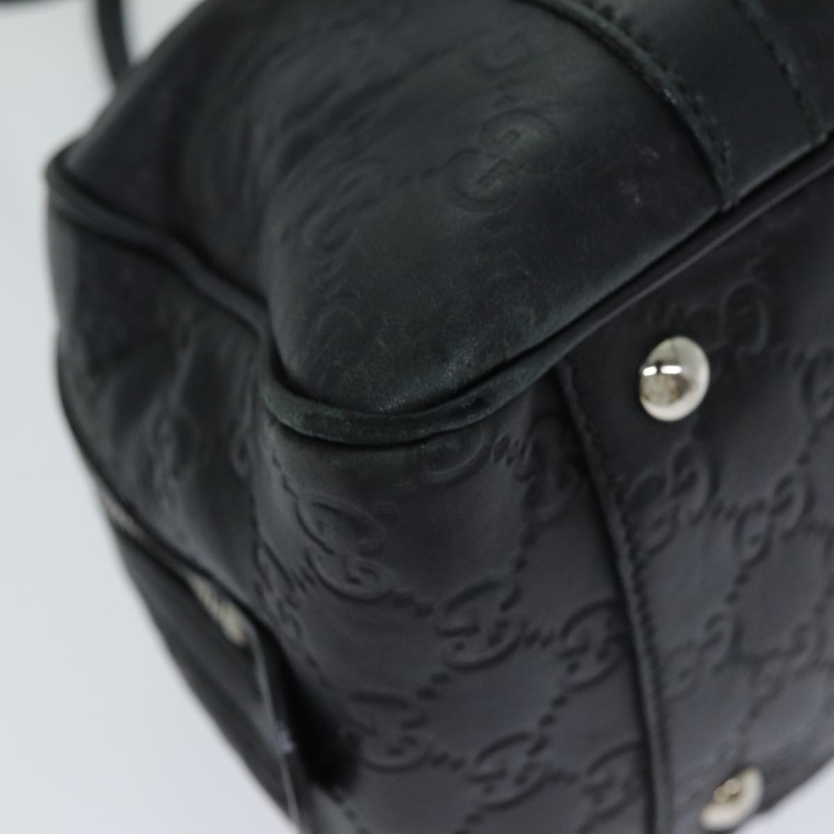 GUCCI GG Canvas Guccissima Shoulder Bag Black 232958 78490