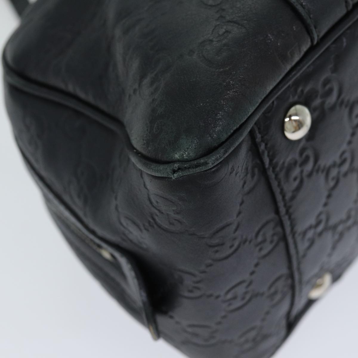 GUCCI GG Canvas Guccissima Shoulder Bag Black 232958 78490