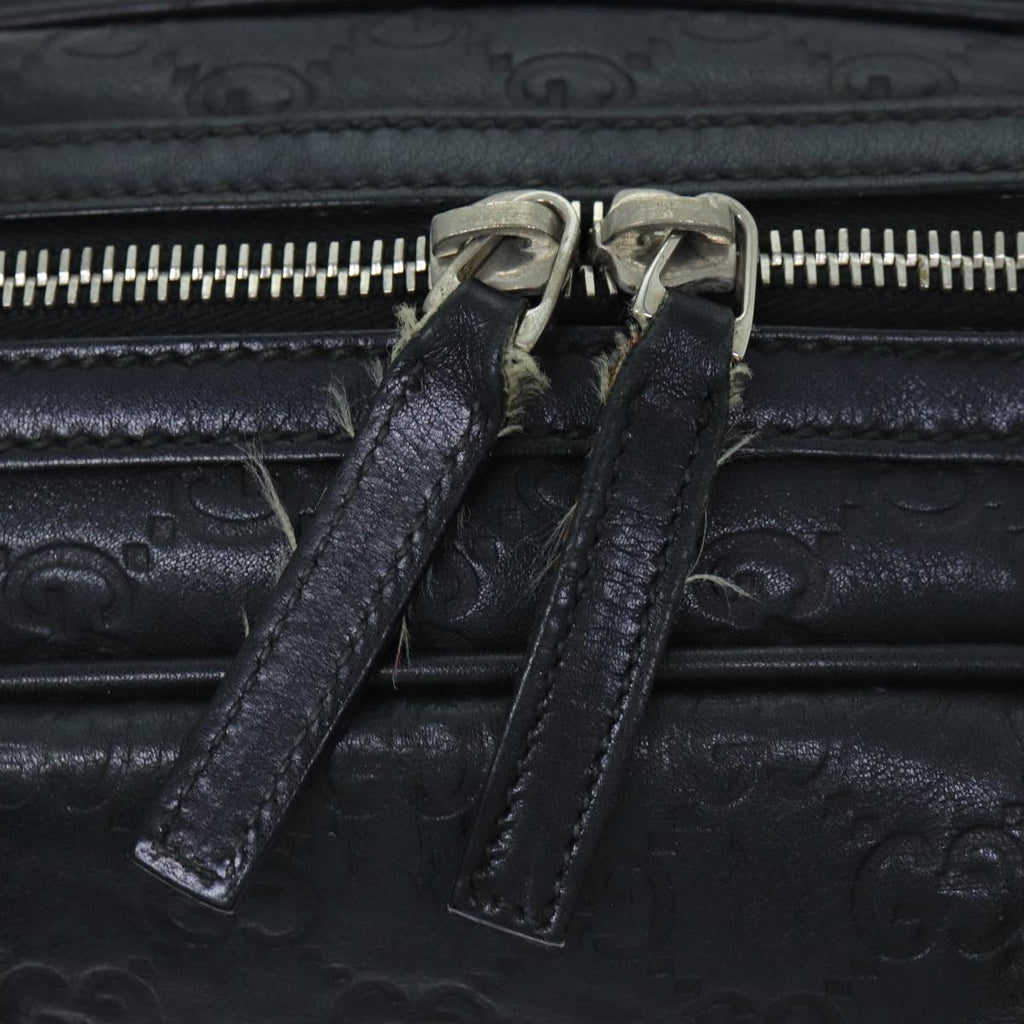 GUCCI GG Canvas Guccissima Shoulder Bag Black 232958 78490