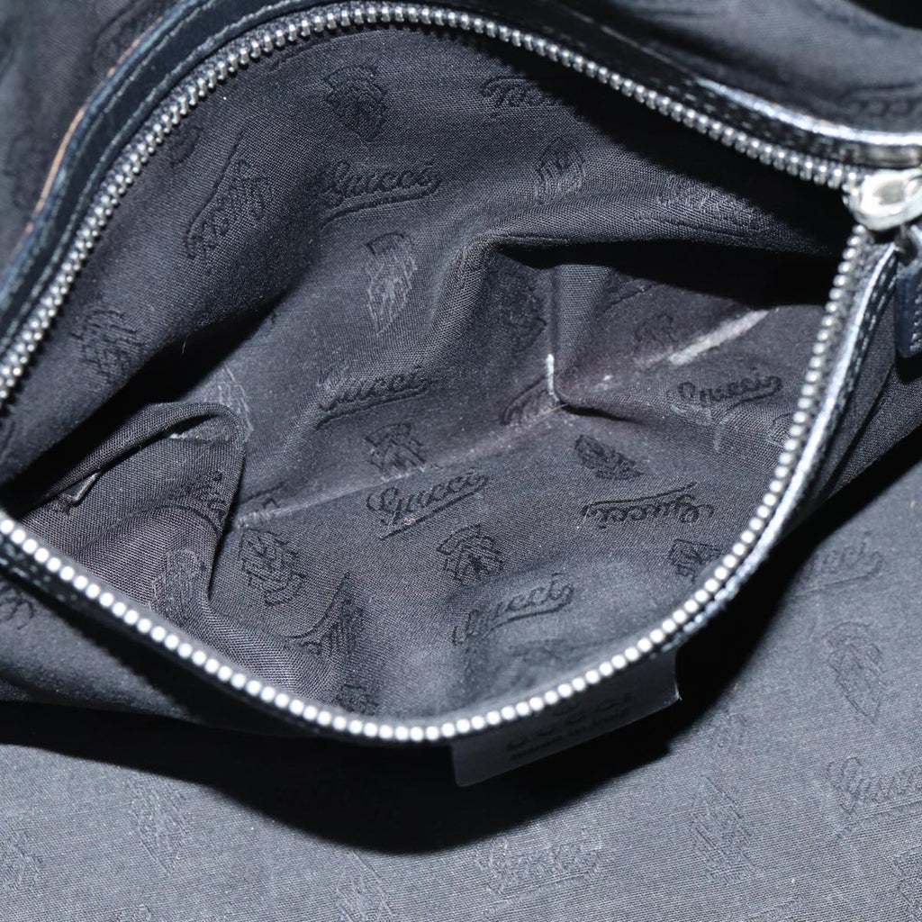 GUCCI GG Canvas Guccissima Shoulder Bag Black 232958 78490