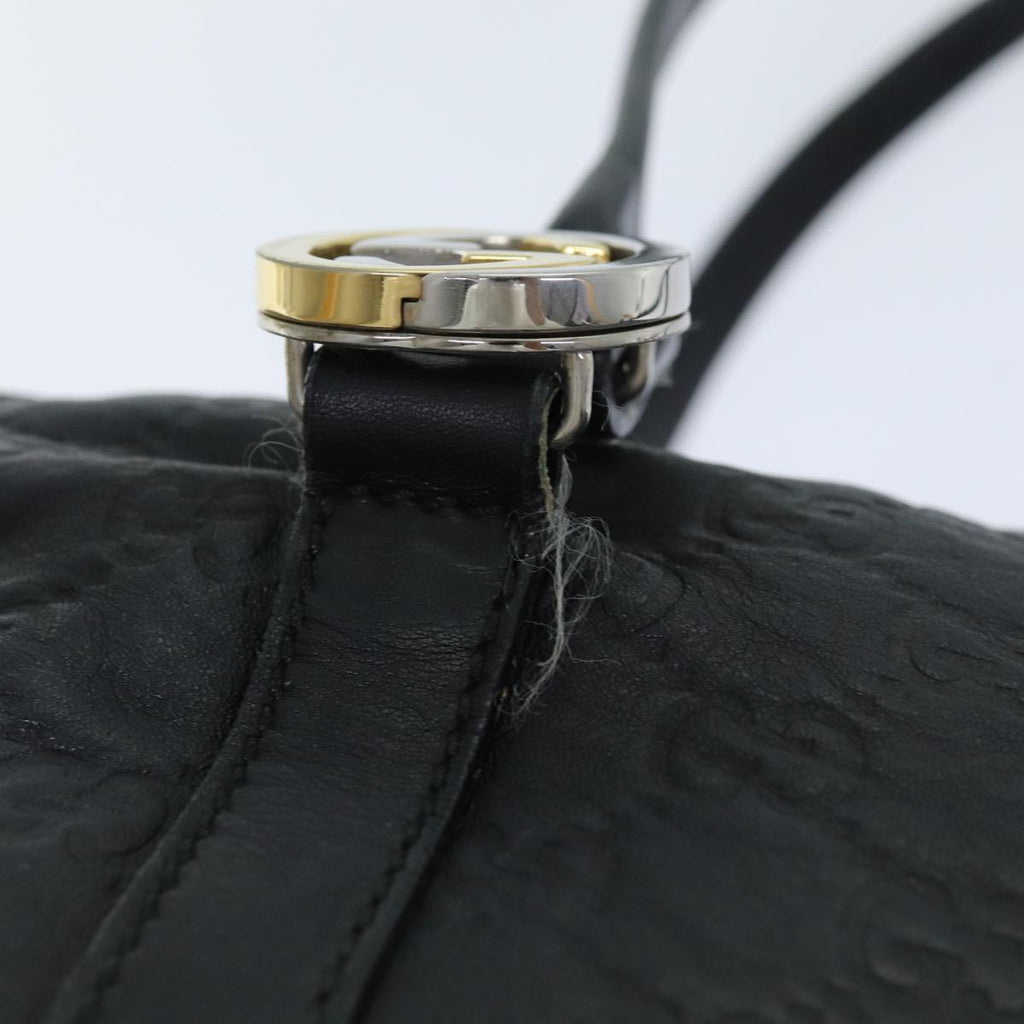GUCCI GG Canvas Guccissima Shoulder Bag Black 232958 78490