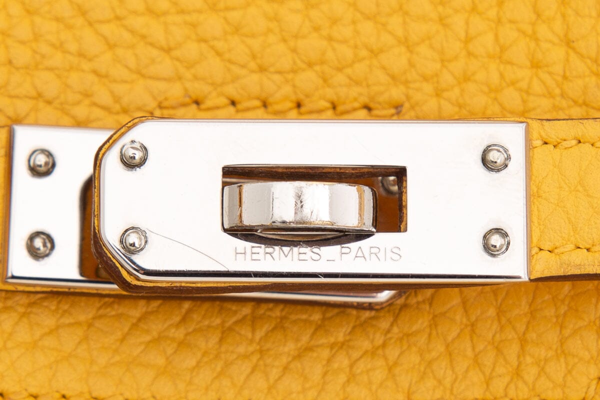 HermÃƒÆ’Ã‚Â¨s 2009 Jaune Ambre Togo Birkin 25 W/ Palladium HW