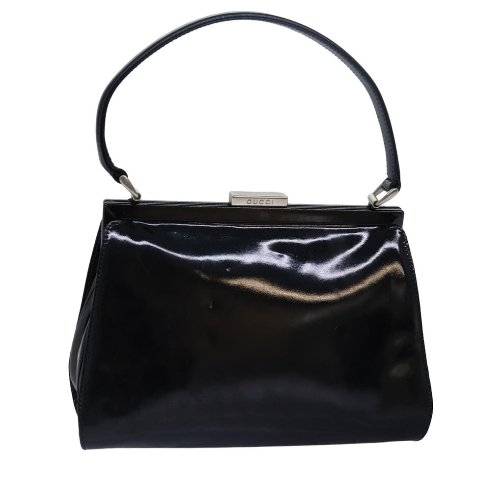 GUCCI Hand Bag Patent leather Black 78516