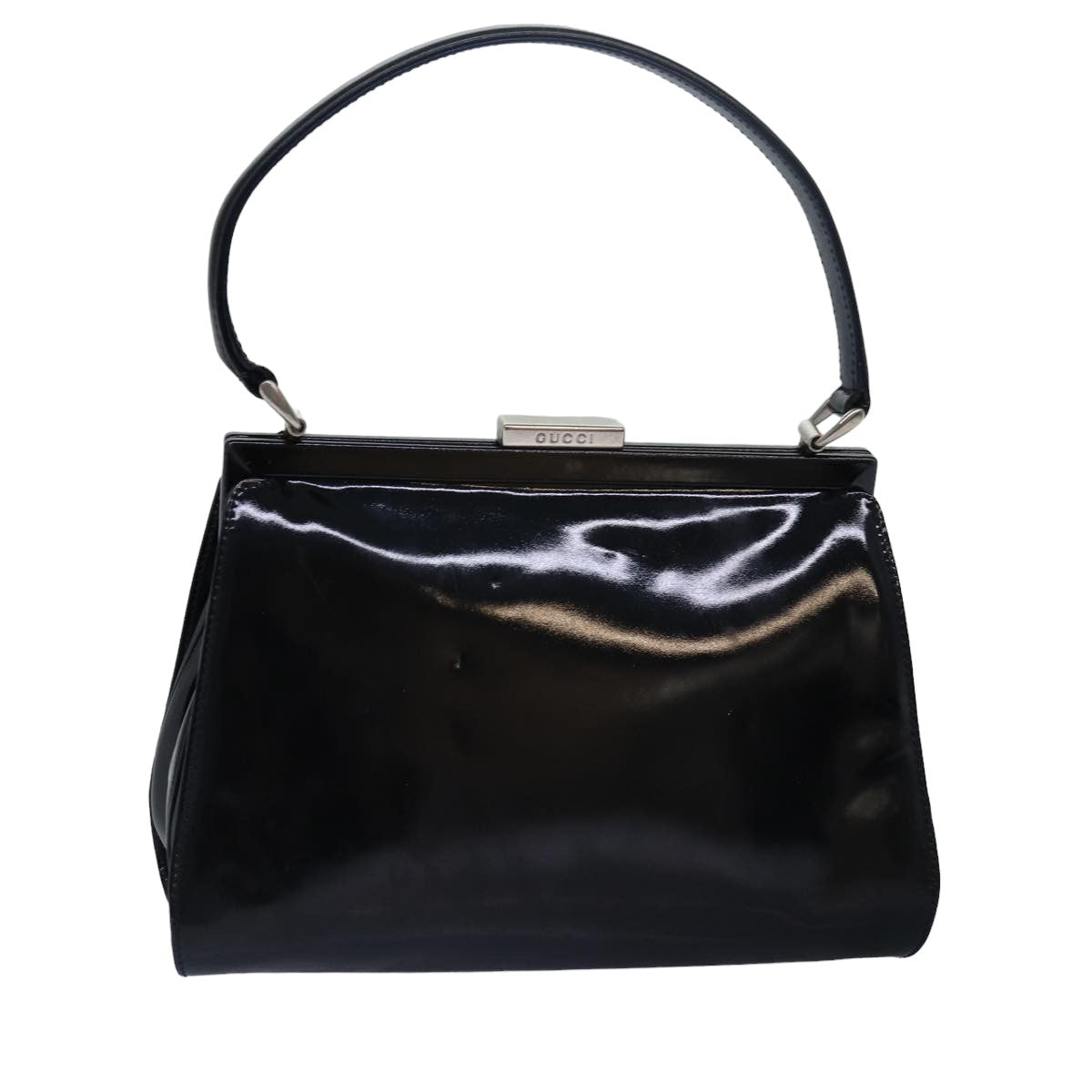 GUCCI Hand Bag Patent leather Black 78516