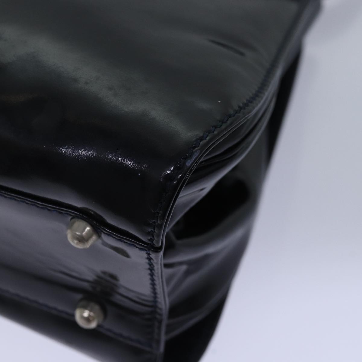 GUCCI Hand Bag Patent leather Black 78516