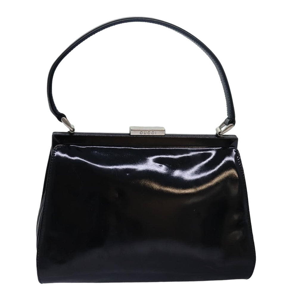 GUCCI Hand Bag Patent leather Black 78516