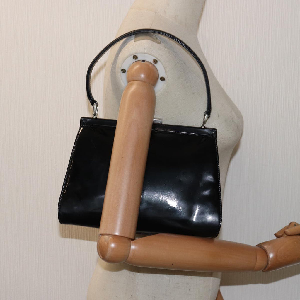 GUCCI Hand Bag Patent leather Black 78516