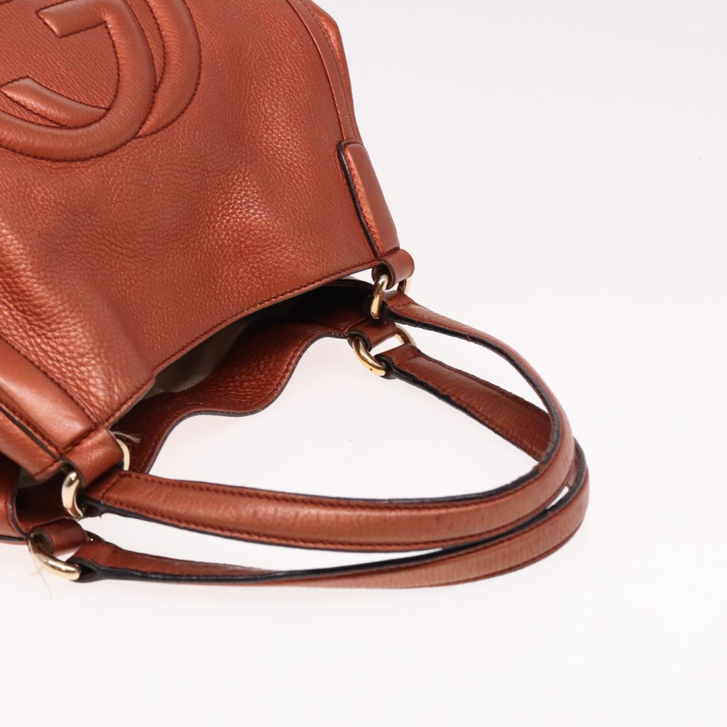 GUCCI Soho Hand Bag Leather Brown 282309 78528