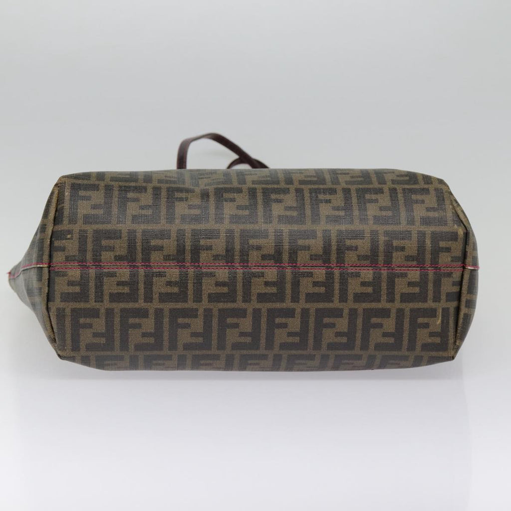 FENDI Zucca Canvas Tote Bag Brown Gold 78561