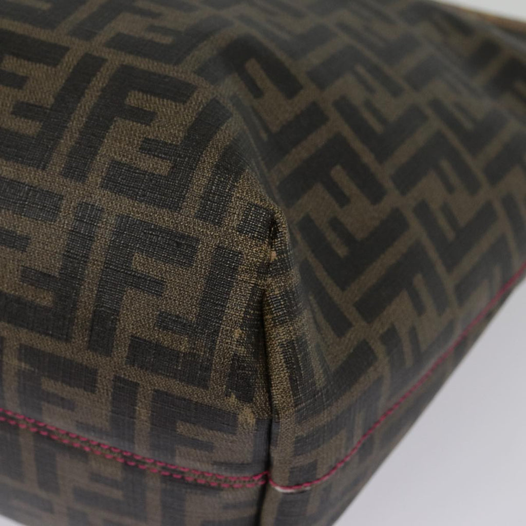 FENDI Zucca Canvas Tote Bag Brown Gold 78561