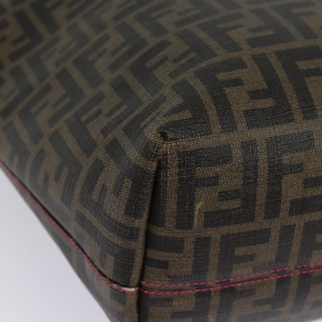 FENDI Zucca Canvas Tote Bag Brown Gold 78561