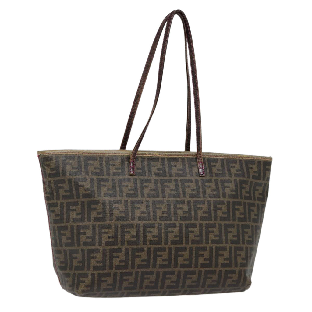 FENDI Zucca Canvas Tote Bag Brown Gold 78561