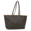 FENDI Zucca Canvas Tote Bag Brown Gold 78561
