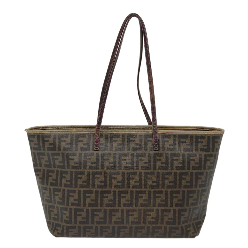 FENDI Zucca Canvas Tote Bag Brown Gold 78561