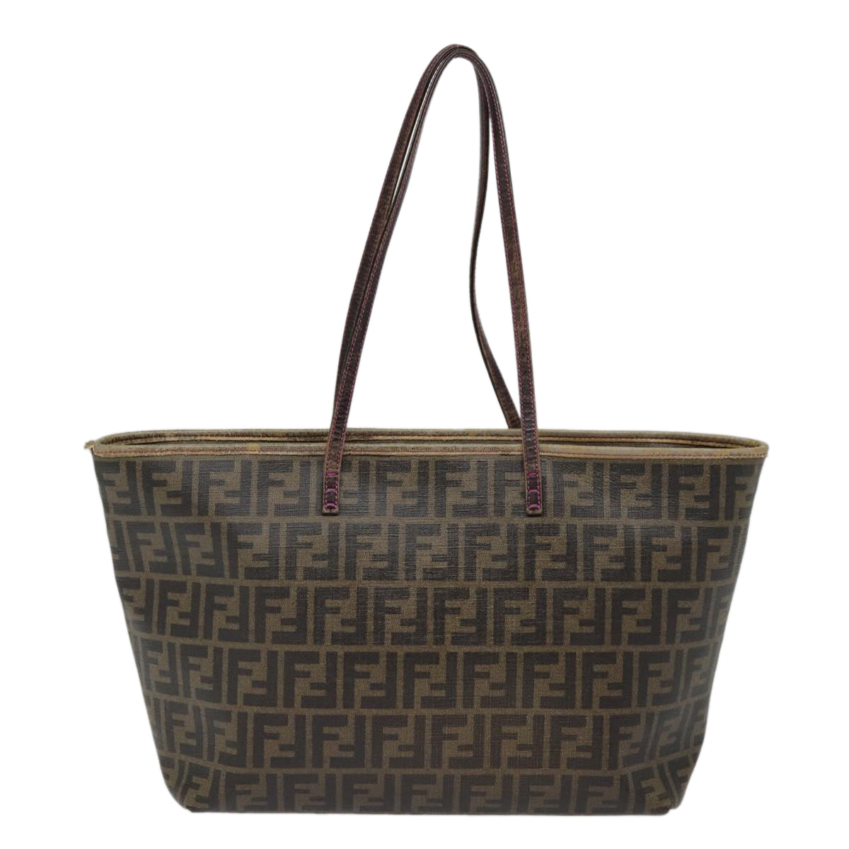 FENDI Zucca Canvas Tote Bag Brown Gold 78561