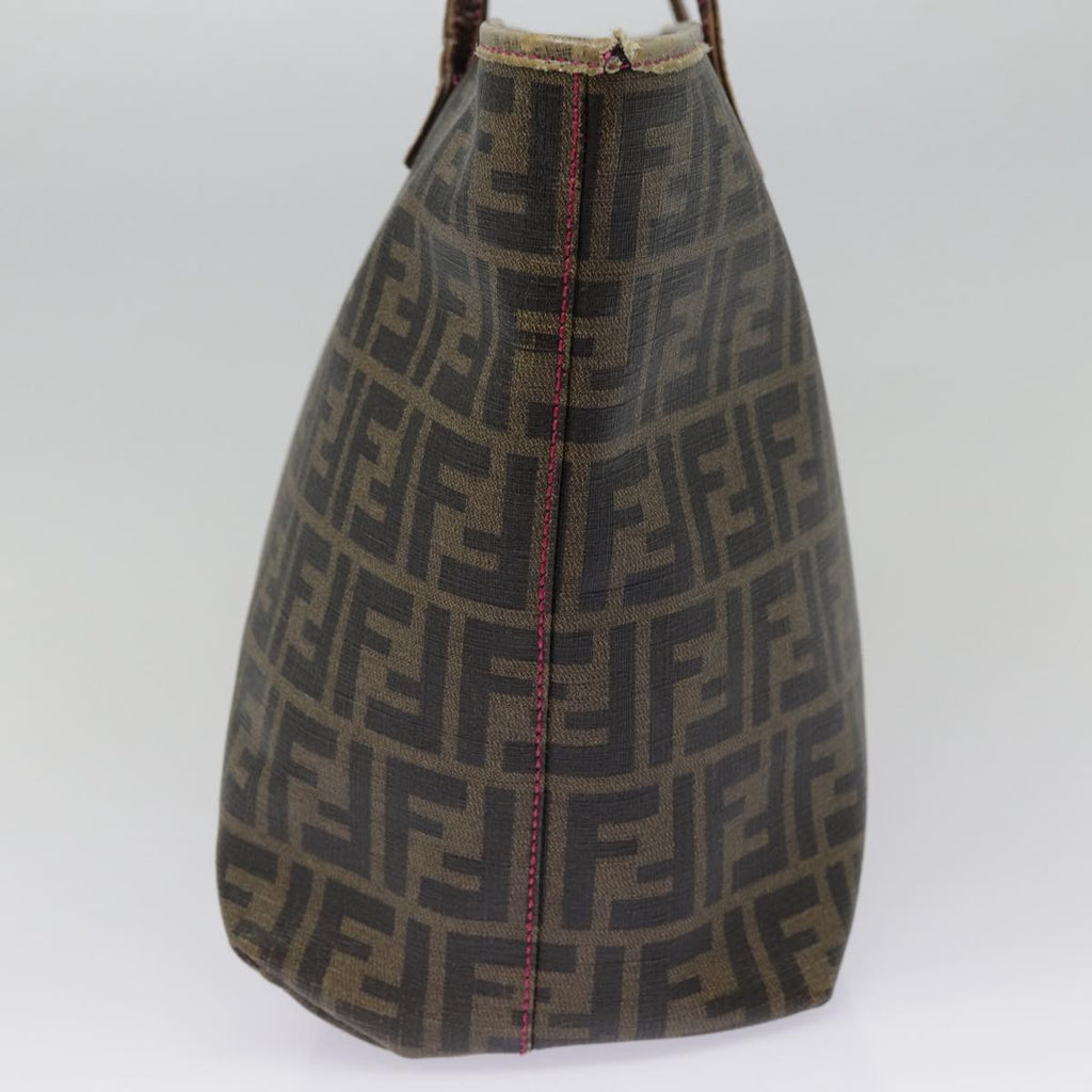 FENDI Zucca Canvas Tote Bag Brown Gold 78561