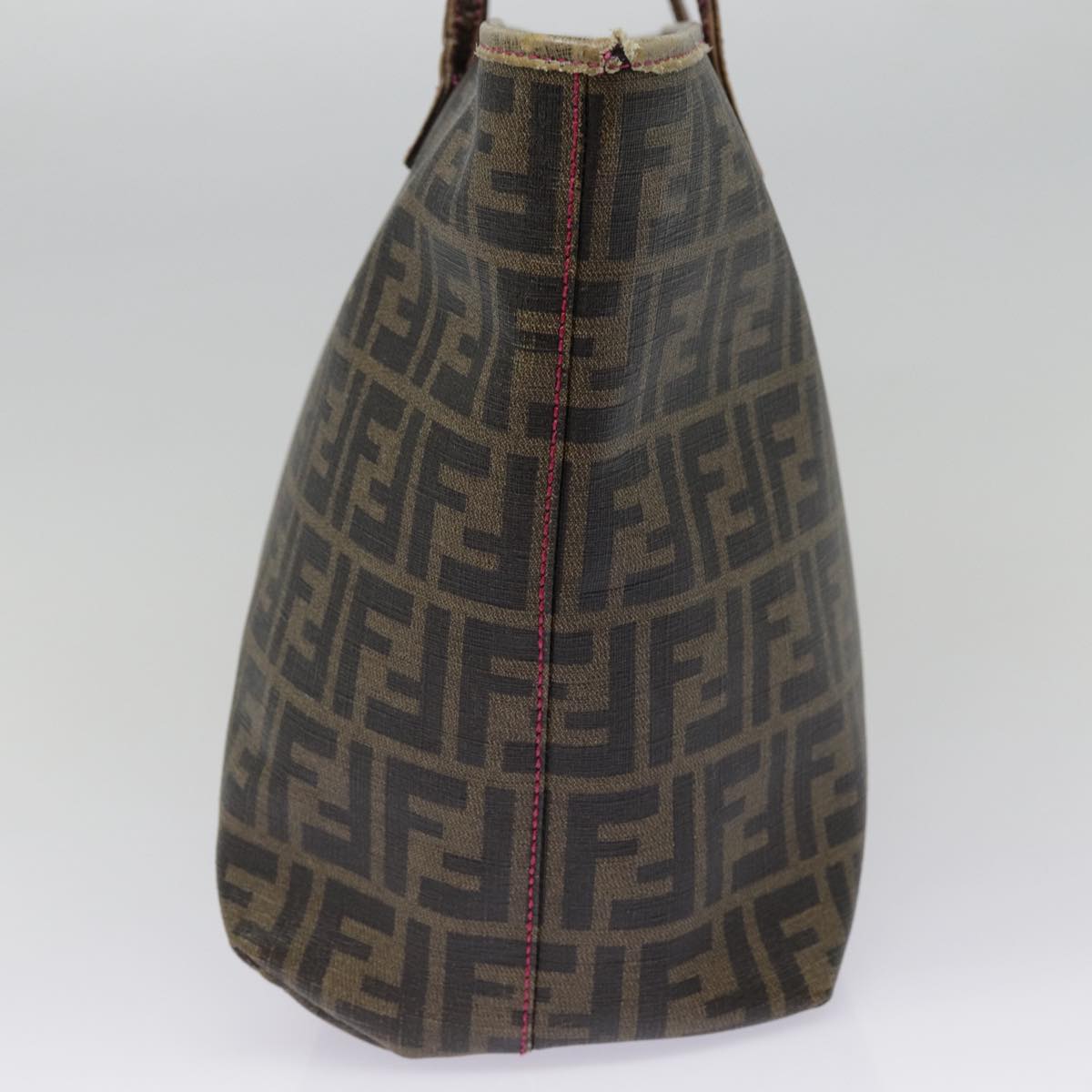 FENDI Zucca Canvas Tote Bag Brown Gold 78561