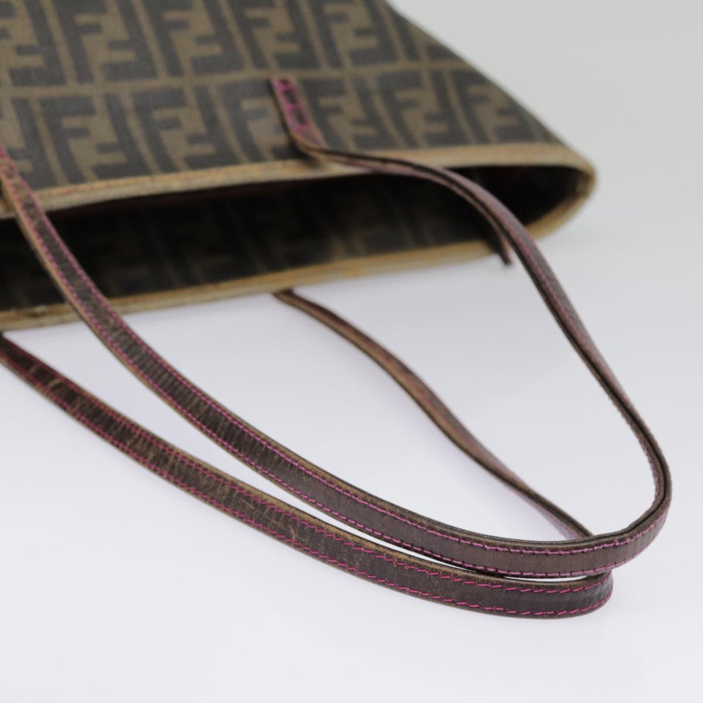FENDI Zucca Canvas Tote Bag Brown Gold 78561