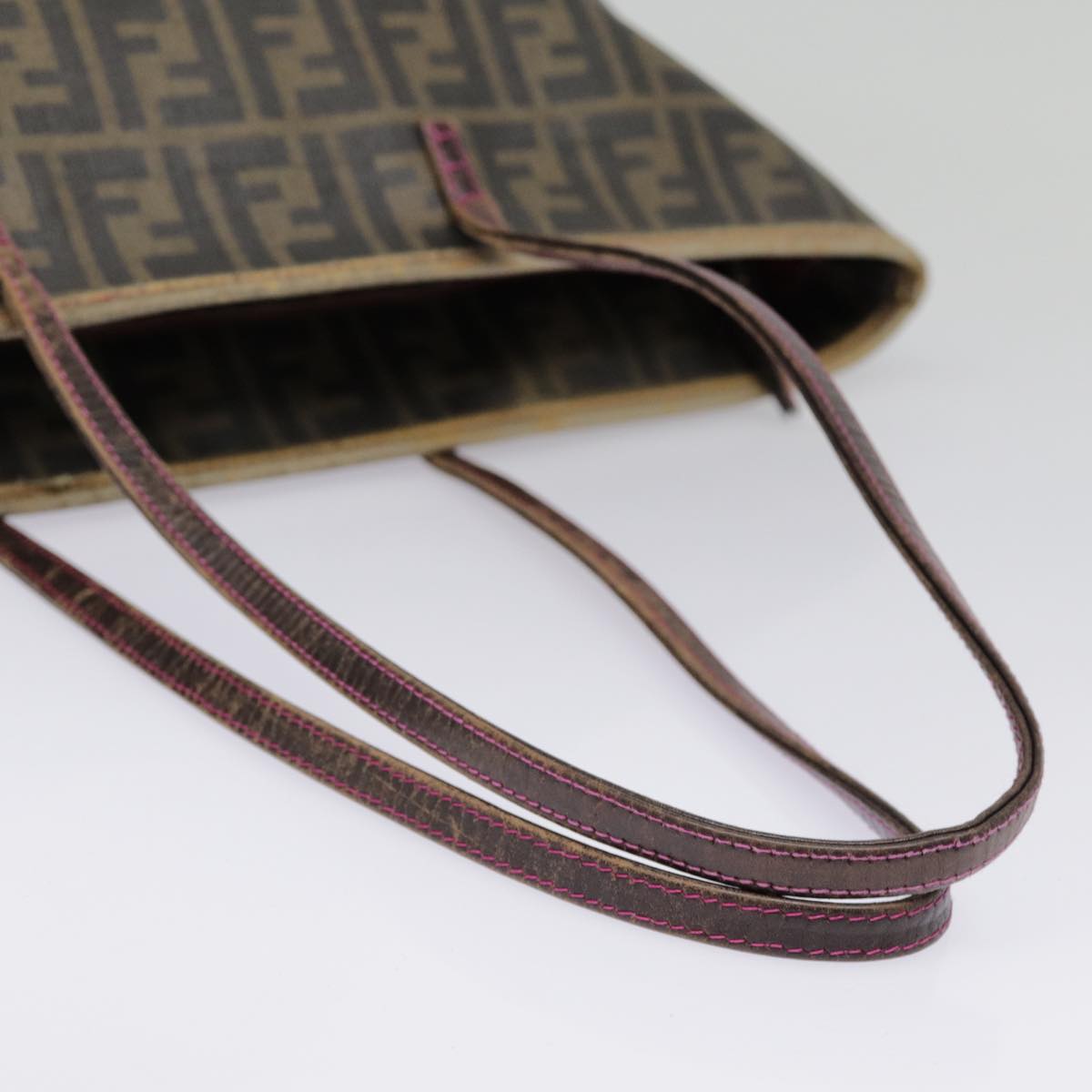 FENDI Zucca Canvas Tote Bag Brown Gold 78561