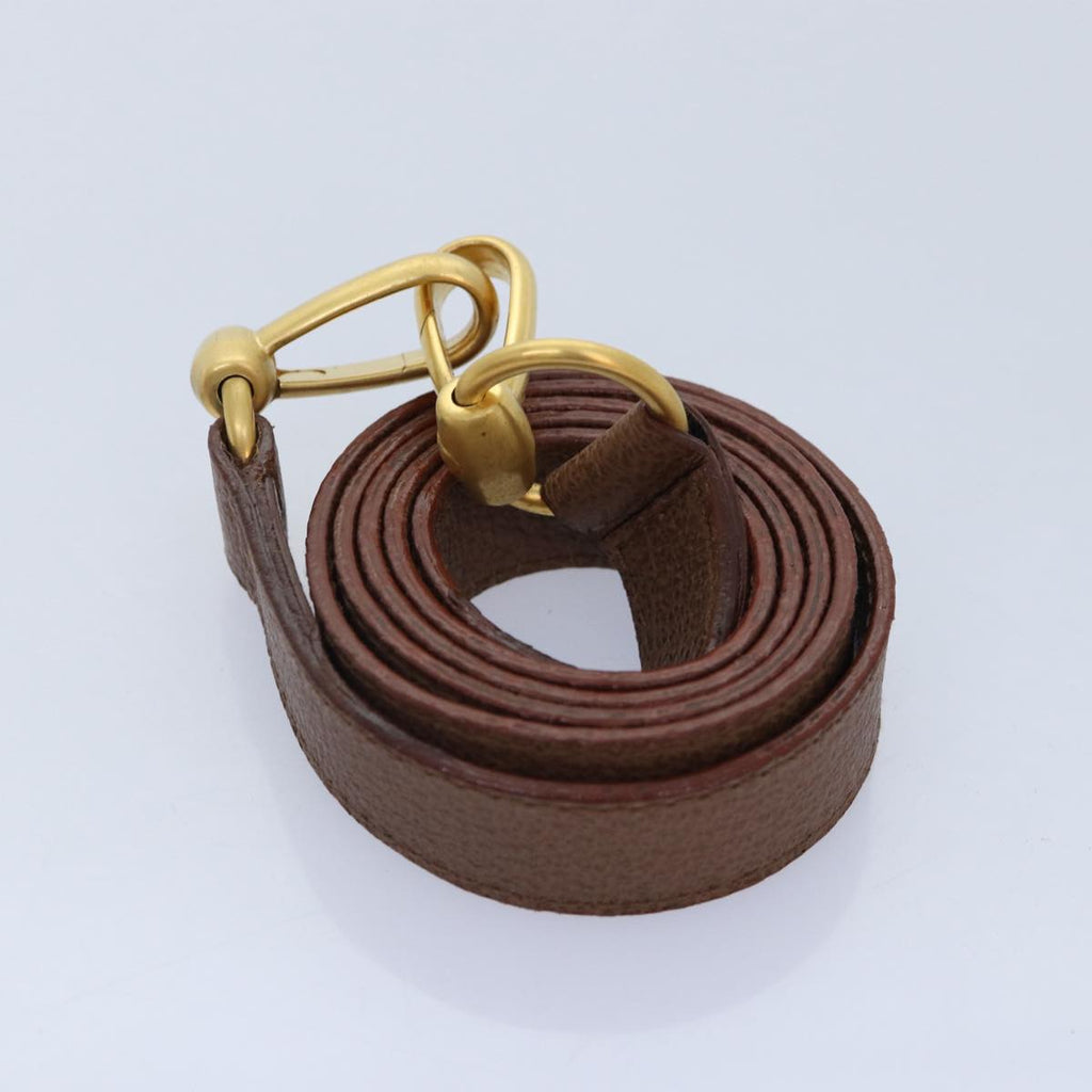 GUCCI Bamboo Hand Bag Suede 2way Brown Gold 78573