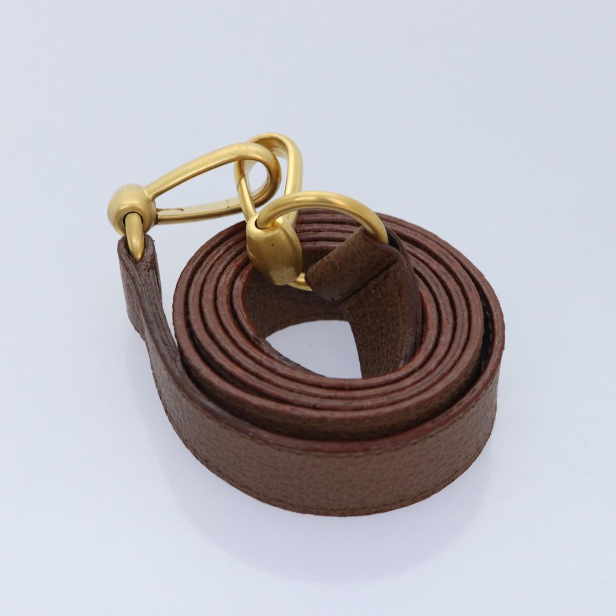 GUCCI Bamboo Hand Bag Suede 2way Brown Gold 78573