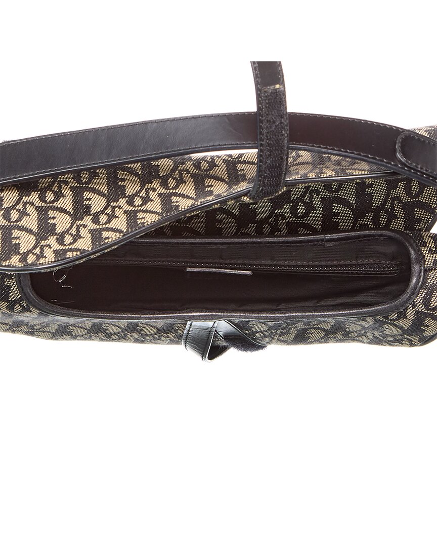 Dior Beige Canvas Oblique Saddle Bag ( )