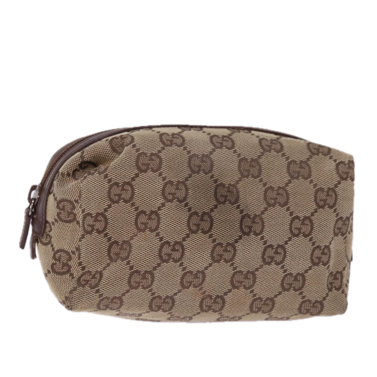 GUCCI GG Canvas Pouch Beige 29595 78607