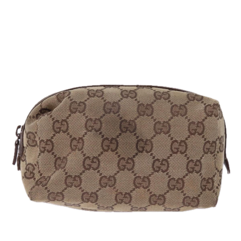 GUCCI GG Canvas Pouch Beige 29595 78607